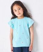 【ペアマノン/pairmanon / KIDS】の【綿100%】ガールズ 袖フリル アイス刺繍 半袖Tシャツ アイスブルー80|ID: prp329100004983013 ipo3291000000037329671