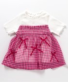 【エフオー オンラインストア/F.O.Online Store / KIDS】のシアーギンガムシャーリングリボントップス ローズピンク|ID: prp329100004983028 ipo3291000000037329795