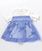 【エフオー オンラインストア/F.O.Online Store / KIDS】のシアーギンガムシャーリングリボントップス ブルー|ID: prp329100004983028 ipo3291000000037329796