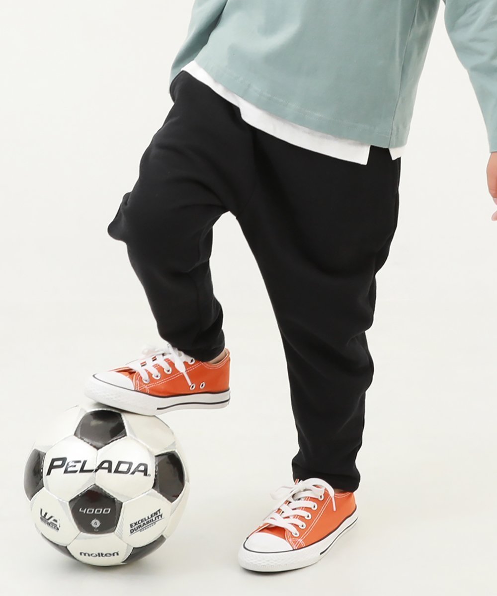 【デビロック/devirock / KIDS】の無地 サルエル スウェットパンツ ボトムス ロングパンツ スウェットパンツ 24AW インテリア・キッズ・メンズ・レディースファッション・服の通販 founy(ファウニー) 　ファッション　Fashion　キッズファッション　Fashion for Kids　ボトムス　Bottoms　バルーン　Balloon, Balloon Silhouette　無地　Plain, Solid Color　ロング　Long, Long-Length　おすすめ　Recommended / Our Picks　2024年　2024　2024-2025秋冬・A/W　Autumn/Winter 2024–25 AW24–25　ブラック|ID: prp329100004983036 ipo3291000000037329842