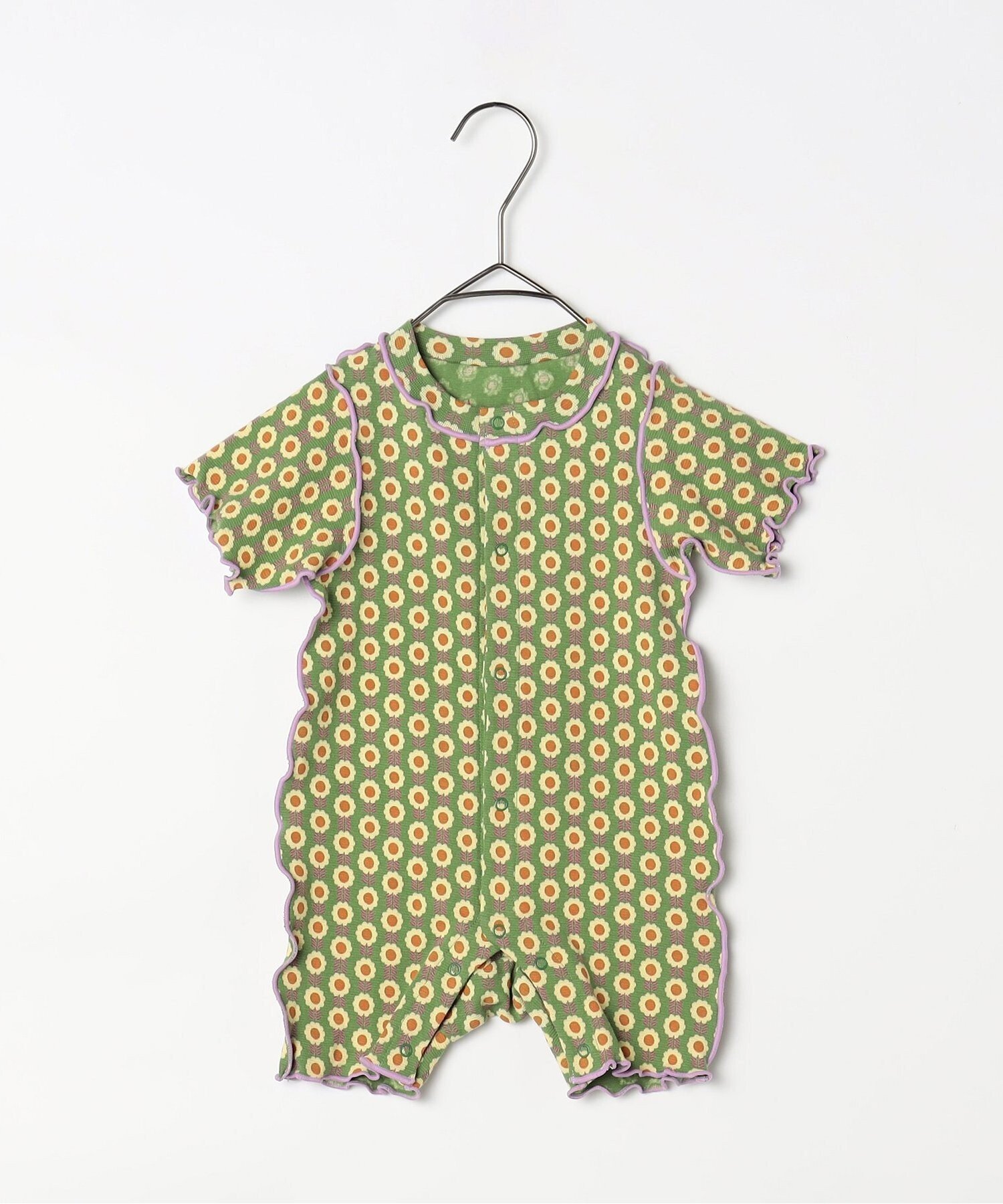 【エフオー オンラインストア/F.O.Online Store / KIDS】の選べる2タイプイロチ買いしたい前あきロンパース リンク インテリア・キッズ・メンズ・レディースファッション・服の通販 founy(ファウニー) 　ファッション　Fashion　キッズファッション　Fashion for Kids　おすすめ　Recommended / Our Picks　ハーフ　Half, Half-Length　プリント　Print, Printed Pattern　ロンパース　Romper, Jumpsuit　ダークグリーン|ID: prp329100004983041 ipo3291000000037329892