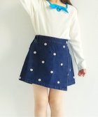 【エフオー オンラインストア/F.O.Online Store / KIDS】のハート・デイジー刺繍ラップキュロット ショート丈 大人の最旬トレンドファッション＆コーディネート founy(ファウニー) ファッション Fashion キッズファッション Fashion for Kids キュロット Culottes, Wide Shorts ショート Short, Short Length ラップ Wrap, Wrap Design thumbnail ブルー|ID: prp329100004983050 ipo3291000000037329964