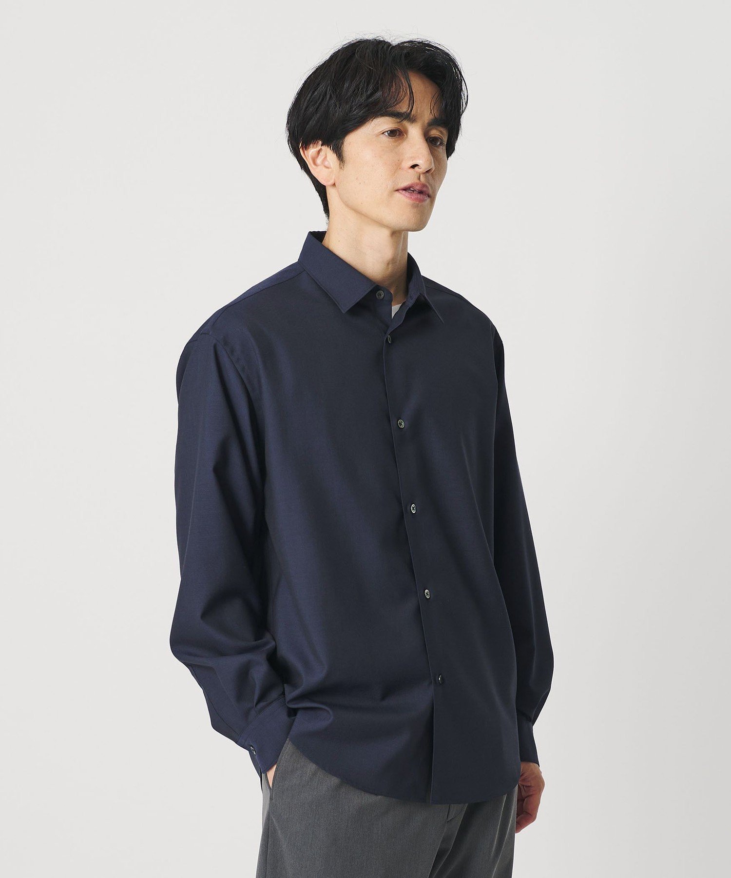 【ビューティ&ユース ユナイテッドアローズ/BEAUTY&YOUTH / UNITED ARROWS / MEN】の尾州 TW シャンブレー レギュラー シャツ GRANDE TAPERD型 ウォッシャブル MADE IN JAPAN インテリア・キッズ・メンズ・レディースファッション・服の通販 founy(ファウニー) 　ファッション　Fashion　メンズファッション　Fashion for Men　ウォッシャブル　Machine Washable　シャンブレー　Chambray, Denim-Like Fabric　スタイリッシュ　Stylish, Fashionable　テーパード　Tapered, Tapered Pants　デニム　Denim, Jeans Material　バランス　Balance, Style Balance　フォルム　Silhouette, Form　レギュラー　Regular, Standard Fit　日本製　Made In Japan　NAVY|ID: prp329100004983068 ipo3291000000037330052