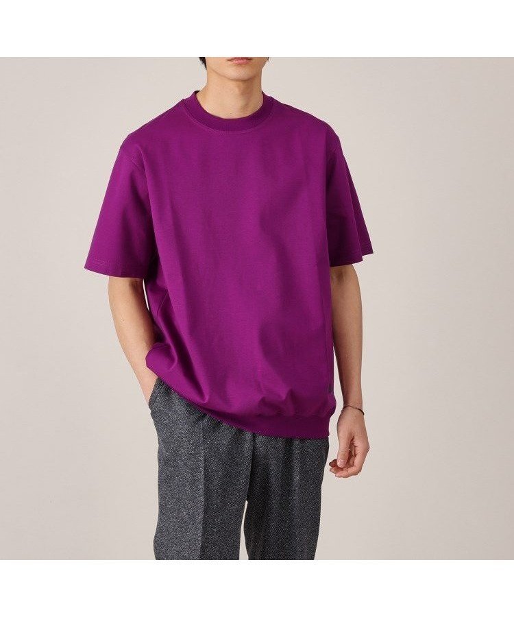 【タケオキクチ/TAKEO KIKUCHI / MEN】の【抗菌防臭/5サイズ展開】ハイゲージポンチ Tシャツ インテリア・キッズ・メンズ・レディースファッション・服の通販 founy(ファウニー) 　ファッション　Fashion　メンズファッション　Fashion for Men　カットソー　Cut and Sewn Top　抗菌　Antibacterial, Bacteria-Resistant　シルケット　Silket, Silky Cotton　シンプル　Simple, Minimal　スマート　Smart, Elegant　フィット　Fit, Slim Fit　ベーシック　Basic, Essential　リラックス　Relax, Relaxed Fit　おすすめ　Recommended / Our Picks　夏　Summer　エレガント 上品　Elegant　パープル|ID: prp329100004983092 ipo3291000000037330185