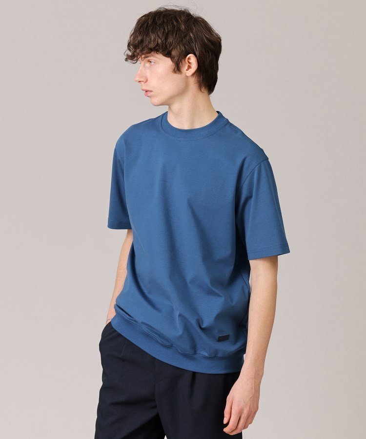 【タケオキクチ/TAKEO KIKUCHI / MEN】の【抗菌防臭/5サイズ展開】ハイゲージポンチ Tシャツ インテリア・キッズ・メンズ・レディースファッション・服の通販 founy(ファウニー) 　ファッション　Fashion　メンズファッション　Fashion for Men　カットソー　Cut and Sewn Top　抗菌　Antibacterial, Bacteria-Resistant　シルケット　Silket, Silky Cotton　シンプル　Simple, Minimal　スマート　Smart, Elegant　フィット　Fit, Slim Fit　ベーシック　Basic, Essential　リラックス　Relax, Relaxed Fit　おすすめ　Recommended / Our Picks　夏　Summer　エレガント 上品　Elegant　ブルー|ID: prp329100004983092 ipo3291000000037330187