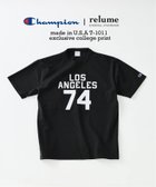 【ジャーナルスタンダード レリューム/JOURNAL STANDARD relume / MEN】のCHAMPION / チャンピオン 別注 T1011 カレッジプリント Tシャツ 大人の最旬トレンドファッション＆コーディネート founy(ファウニー) ファッション Fashion メンズファッション Fashion for Men アイビー Ivy Pattern ヴィンテージ Vintage Style スポーツ Sports, Activewear ニューヨーク New York, NYC Style フィット Fit, Slim Fit プリント Print, Printed Pattern 別注 Limited Edition, Custom Order モチーフ Motif, Design Theme 夏 Summer thumbnail ブラック C|ID: prp329100004983102 ipo3291000000037330256