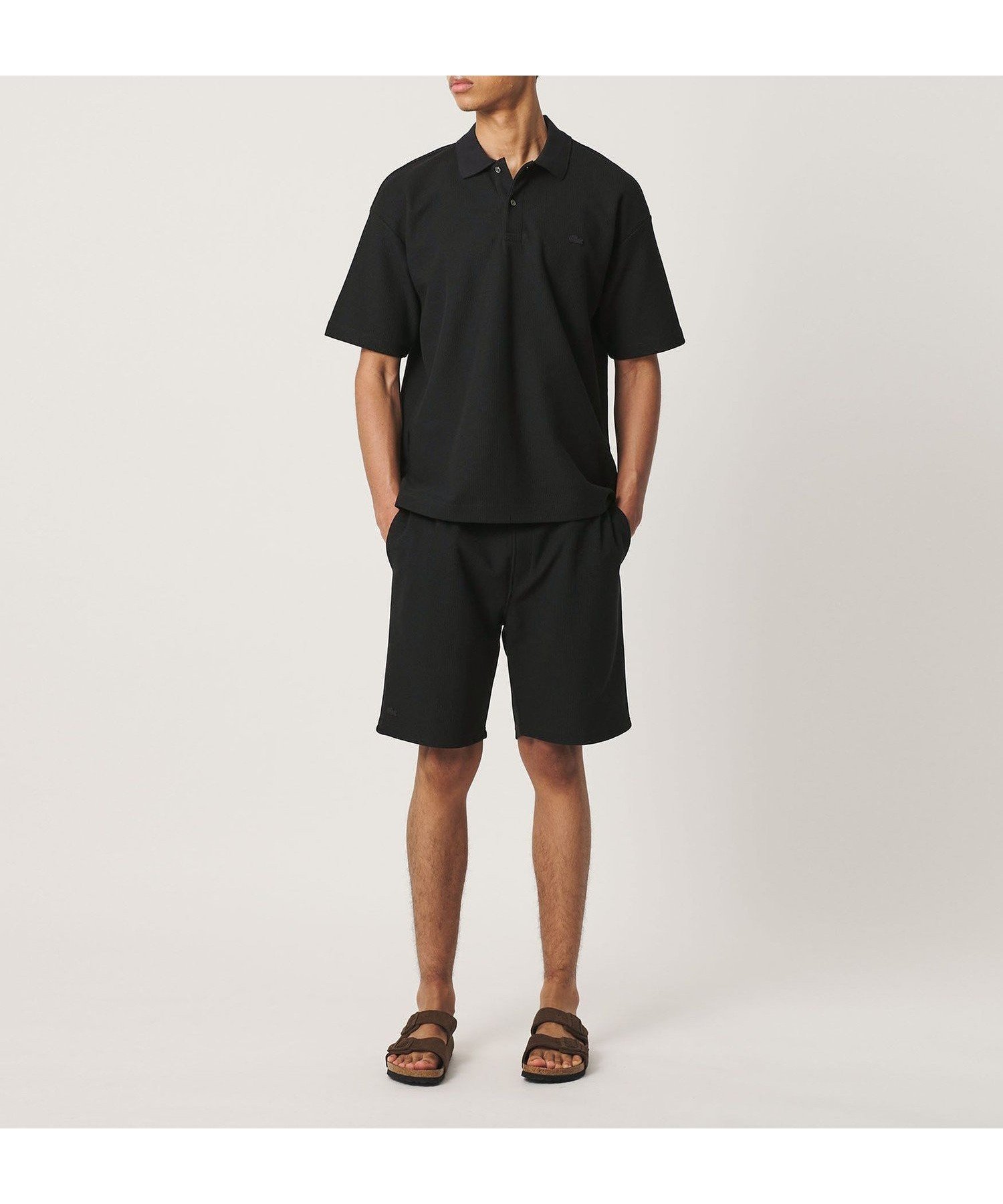 【ビューティ&ユース ユナイテッドアローズ/BEAUTY&YOUTH / UNITED ARROWS / MEN】のLACOSTE for BEAUTY YOUTH ワントーン ショートパンツ インテリア・キッズ・メンズ・レディースファッション・服の通販 founy(ファウニー) 　ファッション　Fashion　メンズファッション　Fashion for Men　ボトムス　Bottoms　ハーフパンツ・ショートパンツ　Shorts & Half Pants　鹿の子　Piqué, Kanoko Fabric　ショート　Short, Short Length　スリーブ　Sleeve, Long Sleeve / Short Sleeve　フランス　France, French　ポロシャツ　Polo Shirt, Collared Tee　別注　Limited Edition, Custom Order　メンズ　Men's, Menswear　リラックス　Relax, Relaxed Fit　エレガント 上品　Elegant　BLACK|ID: prp329100004983119 ipo3291000000037330358