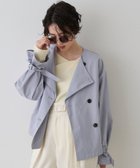 【ルージュヴィフラクレ/Rouge vif la cle】の【撥水・防花粉加工】【一部店舗限定】キャンディスリーブショートトレンチコート 大人の最旬トレンドファッション＆コーディネート founy(ファウニー) ファッション Fashion レディースファッション Fashion for Women アウター Coat / Outerwear Collection コート・ロングコート・ピーコート Long Coats, Peacoats & More トレンチコート / 春秋の定番アウター Trench Coats ギャザー Gathered, Ruffled ショート Short, Short Length シンプル Simple, Minimal スリーブ Sleeve, Long Sleeve / Short Sleeve デニム Denim, Jeans Material バランス Balance, Style Balance フェミニン Feminine, Girly ポケット Pocket, Pocket Detail ワイド Wide, Wide Fit 軽量 Lightweight, Ultra Light ビジネス 仕事 通勤 Business / Work / Commuting thumbnail ブルーグレー|ID: prp329100004983131 ipo3291000000037330436