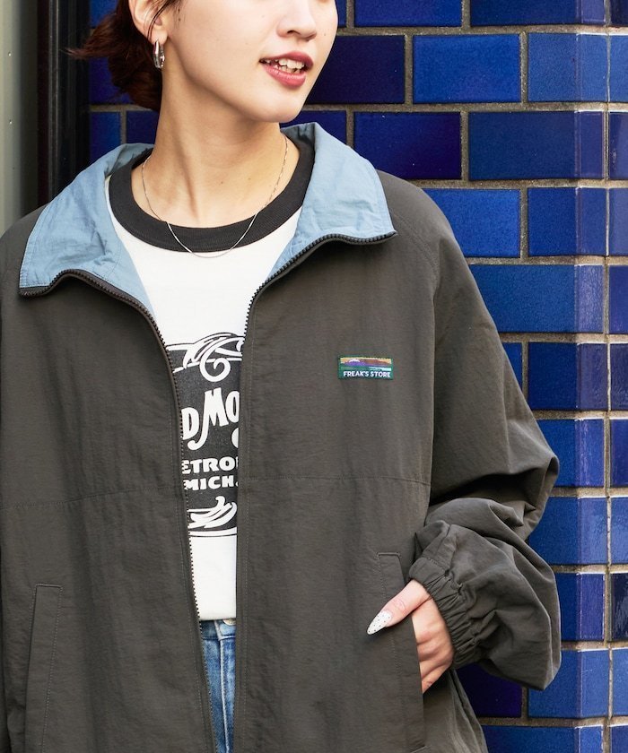 【フリークスストア/FREAK'S STORE】のFREAK S STORE OUTDOORS 配色スタンドカラーブルゾン インテリア・キッズ・メンズ・レディースファッション・服の通販 founy(ファウニー) 　ファッション　Fashion　レディースファッション　Fashion for Women　アウター　Coat / Outerwear Collection　ブルゾンジャケット・スポーティアウター　Blouson Jackets　2026年　2026　2026春夏・S/S　Spring/Summer 2026 SS26　スタンド　Stand Collar, Upright Stand　ドローコード　Drawcord, Drawstring Cord　ビッグ　Big, Oversized　ブルゾン　Blouson, Bomber Jacket　夏　Summer　春　Spring　S/S・春夏　SS, Spring/Summer, Warm Season　軽量　Lightweight, Ultra Light　ブラウン|ID: prp329100004983133 ipo3291000000037330446