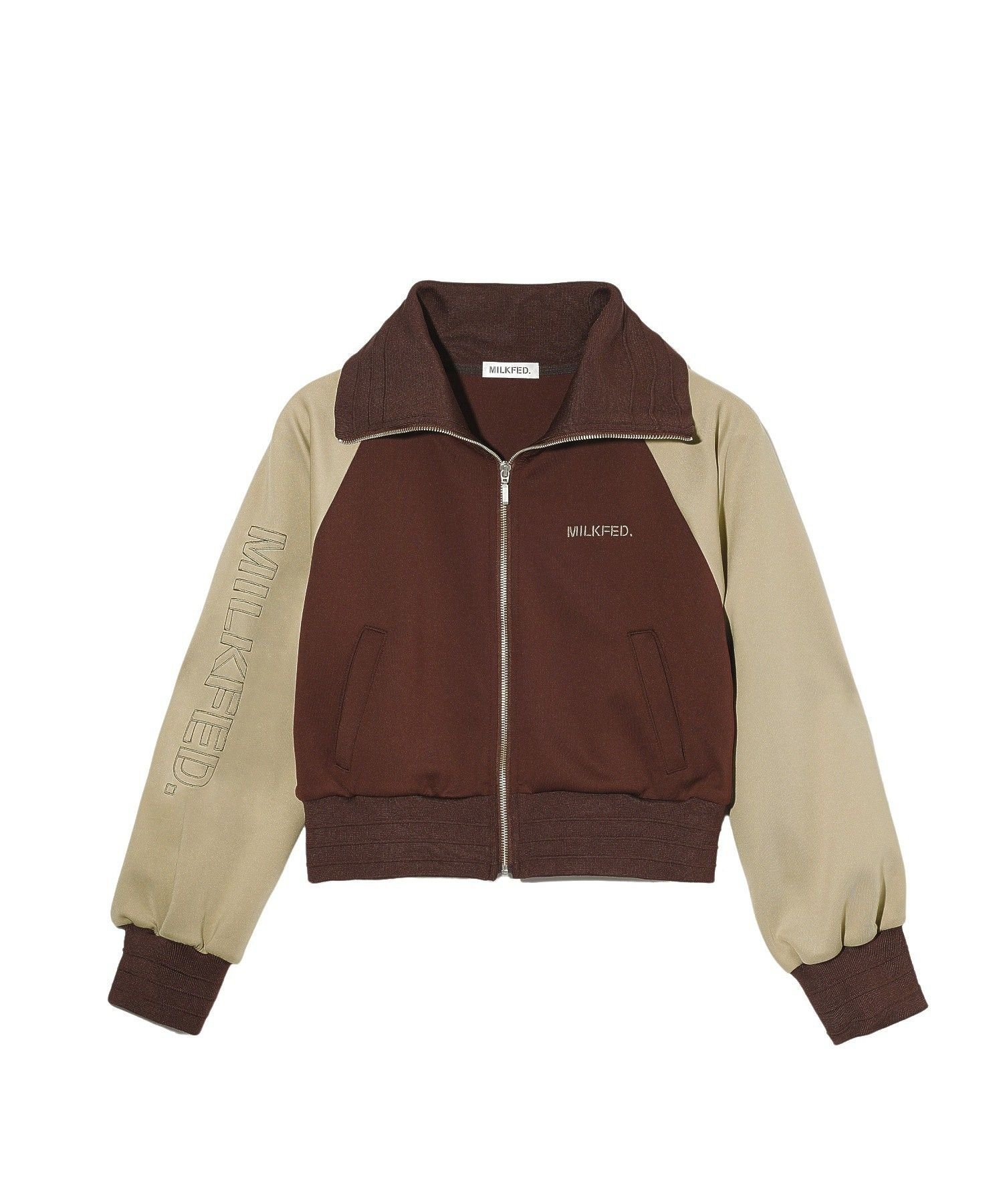 【ミルクフェド/MILKFED.】のMIKFED. TRACK JACKET インテリア・キッズ・メンズ・レディースファッション・服の通販 founy(ファウニー) 　ファッション　Fashion　レディースファッション　Fashion for Women　アウター　Coat / Outerwear Collection　レディースジャケット・軽アウター　Jackets　インナー　Innerwear　ガーリー　Girly, Feminine Style　キャミソール　Camisole, Spaghetti Strap Top　コンパクト　Compact, Small Size　ジャケット　Jacket, Outerwear　タンク　Tank Top, Sleeveless Top　トレンド　Trend, Trending Now　おすすめ　Recommended / Our Picks　BROWN|ID: prp329100004983136 ipo3291000000037330462