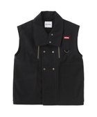 【ミルクフェド/MILKFED.】のDEFORMED COLLAR DUCK VEST 大人の最旬トレンドファッション＆コーディネート founy(ファウニー) ファッション Fashion レディースファッション Fashion for Women アウター Coat / Outerwear Collection トップス・カットソー Cut & Sew Tops ベスト&ジレ / 重ね着スタイル Vests & Gilets ガーリー Girly, Feminine Style スタンド Stand Collar, Upright Stand ダブル Double, Double-Breasted チェック Check, Plaid, Tartan ベスト Vest, Waistcoat ボトム Bottoms, Lower Wear ポケット Pocket, Pocket Detail おすすめ Recommended / Our Picks thumbnail BLACK|ID: prp329100004983145 ipo3291000000037330496