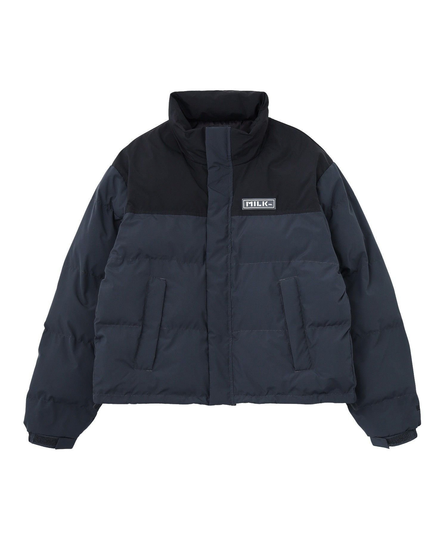 【ミルクフェド/MILKFED.】のBAR PATCH PUFFER JACKET インテリア・キッズ・メンズ・レディースファッション・服の通販 founy(ファウニー) 　ファッション　Fashion　レディースファッション　Fashion for Women　アウター　Coat / Outerwear Collection　レディースジャケット・軽アウター　Jackets　切替　Switching, Contrast Panel　ジャケット　Jacket, Outerwear　人気　Popular, Best Seller　パッチ　Patch, Appliqué　防寒　Cold Protection, Winter-Ready　おすすめ　Recommended / Our Picks　BLACK|ID: prp329100004983149 ipo3291000000037330513
