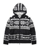 【ミルクフェド/MILKFED.】のSNOW PATTERN COWICHAN KNIT JACKET BLACK|ID: prp329100004983151 ipo3291000000037330521