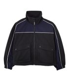 【ミルクフェド/MILKFED.】のCUTOUT LOGO TRACK JACKET 大人の最旬トレンドファッション＆コーディネート founy(ファウニー) ファッション Fashion レディースファッション Fashion for Women アウター Coat / Outerwear Collection レディースジャケット・軽アウター Jackets ショート Short, Short Length ジャケット Jacket, Outerwear スポーティ Sporty, Casual Athletic バルーン Balloon, Balloon Silhouette パイピング Piping, Trim Design フラップ Flap, Flap Pocket フロント Front, Front Design ポケット Pocket, Pocket Detail メッシュ Mesh, Net Fabric thumbnail BLACK|ID: prp329100004983153 ipo3291000000037330528