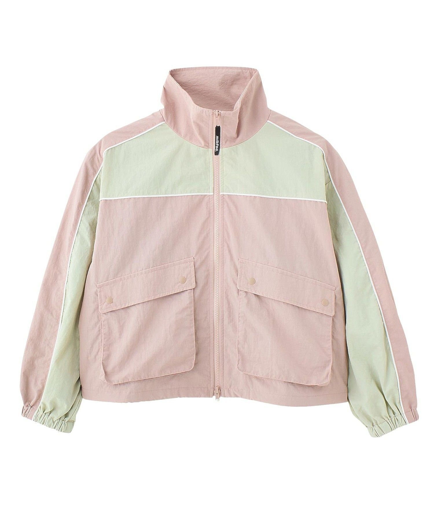 【ミルクフェド/MILKFED.】のCUTOUT LOGO TRACK JACKET インテリア・キッズ・メンズ・レディースファッション・服の通販 founy(ファウニー) 　ファッション　Fashion　レディースファッション　Fashion for Women　アウター　Coat / Outerwear Collection　レディースジャケット・軽アウター　Jackets　ショート　Short, Short Length　ジャケット　Jacket, Outerwear　スポーティ　Sporty, Casual Athletic　バルーン　Balloon, Balloon Silhouette　パイピング　Piping, Trim Design　フラップ　Flap, Flap Pocket　フロント　Front, Front Design　ポケット　Pocket, Pocket Detail　メッシュ　Mesh, Net Fabric　LtPINK|ID: prp329100004983153 ipo3291000000037330530