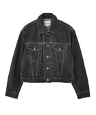 【ミルクフェド/MILKFED.】のDENIM JACKET 大人の最旬トレンドファッション＆コーディネート founy(ファウニー) ファッション Fashion レディースファッション Fashion for Women アウター Coat / Outerwear Collection レディースジャケット・軽アウター Jackets インナー Innerwear ジャケット Jacket, Outerwear スウェット / スエット Sweatshirt, Sweatwear セットアップ Set-Up, Coordinated Outfit デニム Denim, Jeans Material プリーツ Pleats, Pleated ベーシック Basic, Essential リラックス Relax, Relaxed Fit ルーズ Loose, Oversized おすすめ Recommended / Our Picks thumbnail BLACK|ID: prp329100004983154 ipo3291000000037330533