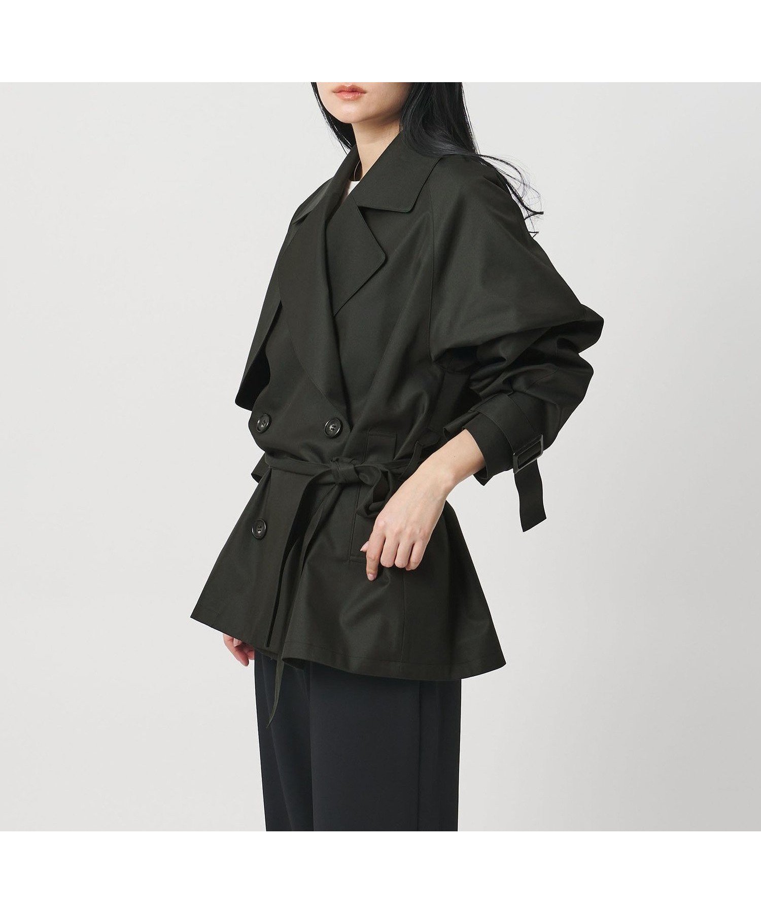 【ビューティ&ユース ユナイテッドアローズ/BEAUTY&YOUTH / UNITED ARROWS】のMARW UNITED ARROWS ミドル トレンチコート インテリア・キッズ・メンズ・レディースファッション・服の通販 founy(ファウニー) 　ファッション　Fashion　レディースファッション　Fashion for Women　アウター　Coat / Outerwear Collection　コート・ロングコート・ピーコート　Long Coats, Peacoats & More　トレンチコート / 春秋の定番アウター　Trench Coats　クラシック　Classic, Timeless Style　デニム　Denim, Jeans Material　トレンチ　Trench, Trench Coat　定番　Standard, Basic Item　人気　Popular, Best Seller　フラップ　Flap, Flap Pocket　ポケット　Pocket, Pocket Detail　ミドル　Middle Length, Mid Height　ビジネス 仕事 通勤　Business / Work / Commuting　BLACK|ID: prp329100004983158 ipo3291000000037330542