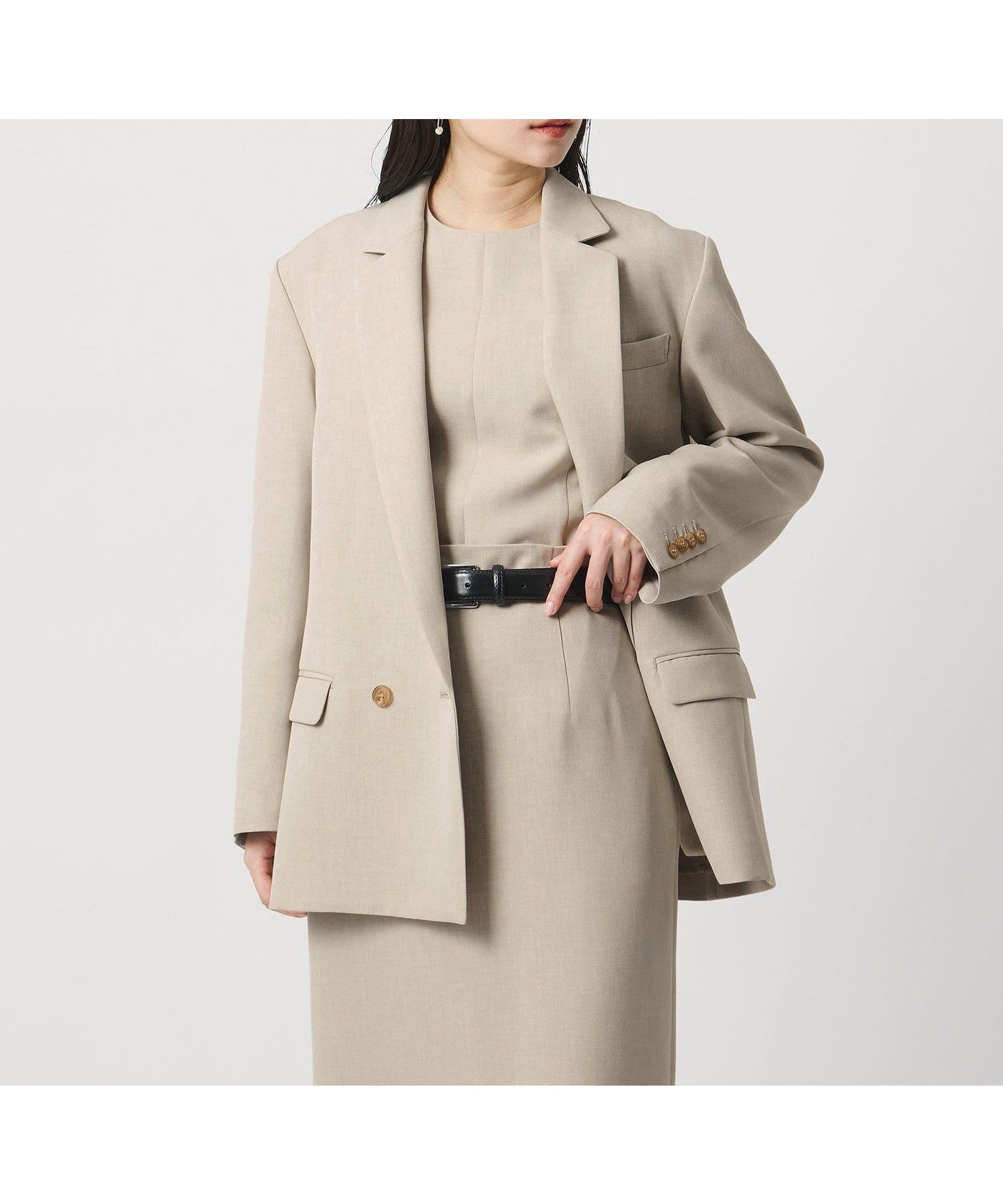 【ビューティ&ユース ユナイテッドアローズ/BEAUTY&YOUTH / UNITED ARROWS】のMARW UNITED ARROWS バックタック テーラードジャケット インテリア・キッズ・メンズ・レディースファッション・服の通販 founy(ファウニー) 　ファッション　Fashion　レディースファッション　Fashion for Women　アウター　Coat / Outerwear Collection　レディースジャケット・軽アウター　Jackets　テーラードジャケット / 通勤・きれいめスタイル　Tailored Jackets & Blazers　シンプル　Simple, Minimal　ジャケット　Jacket, Outerwear　タイトスカート　Pencil Skirt, Tight Skirt　定番　Standard, Basic Item　ノースリーブ　Sleeveless, No-Sleeve　人気　Popular, Best Seller　ポケット　Pocket, Pocket Detail　エレガント 上品　Elegant　ビジネス 仕事 通勤　Business / Work / Commuting　NATURAL|ID: prp329100004983160 ipo3291000000037330552