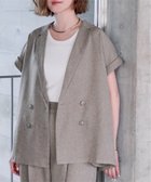 【ユアーズ/ur's】のシャーベットリネンライクフレンチスリーブジャケット 接触冷感 UVケア 羽織り SBG|ID: prp329100004983165 ipo3291000000037330570