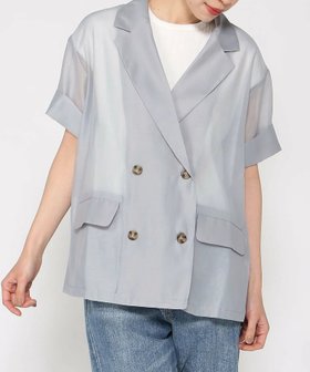 【ジーンズメイト/JEANS MATE】のC-FORT POINT/シアー 半袖 テーラード 大人の最旬トレンドファッション＆コーディネート founy(ファウニー) ファッション Fashion レディースファッション Fashion for Women トップス・カットソー Cut & Sew Tops クラシカル Classical, Vintage-Inspired サマー Summer, Summer Style シアー Sheer, See-Through ジャケット Jacket, Outerwear エレガント 上品 Elegant 半袖 Short Sleeve, Half Sleeve 夏 Summer |ID:prp329100004983169
