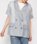 【ジーンズメイト/JEANS MATE】のC-FORT POINT/シアー 半袖 テーラード 大人の最旬トレンドファッション＆コーディネート founy(ファウニー) ファッション Fashion レディースファッション Fashion for Women トップス・カットソー Cut & Sew Tops クラシカル Classical, Vintage-Inspired サマー Summer, Summer Style シアー Sheer, See-Through ジャケット Jacket, Outerwear エレガント 上品 Elegant 半袖 Short Sleeve, Half Sleeve 夏 Summer thumbnail グレー|ID: prp329100004983169 ipo3291000000037330585