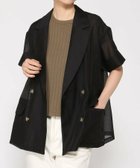 【ジーンズメイト/JEANS MATE】のC-FORT POINT/シアー 半袖 テーラード 大人の最旬トレンドファッション＆コーディネート founy(ファウニー) ファッション Fashion レディースファッション Fashion for Women トップス・カットソー Cut & Sew Tops クラシカル Classical, Vintage-Inspired サマー Summer, Summer Style シアー Sheer, See-Through ジャケット Jacket, Outerwear エレガント 上品 Elegant 半袖 Short Sleeve, Half Sleeve 夏 Summer thumbnail ブラック|ID: prp329100004983169 ipo3291000000037330586