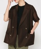 【ジーンズメイト/JEANS MATE】のC-FORT POINT/シアー 半袖 テーラード 大人の最旬トレンドファッション＆コーディネート founy(ファウニー) ファッション Fashion レディースファッション Fashion for Women トップス・カットソー Cut & Sew Tops クラシカル Classical, Vintage-Inspired サマー Summer, Summer Style シアー Sheer, See-Through ジャケット Jacket, Outerwear エレガント 上品 Elegant 半袖 Short Sleeve, Half Sleeve 夏 Summer thumbnail ブラウン|ID: prp329100004983169 ipo3291000000037330587
