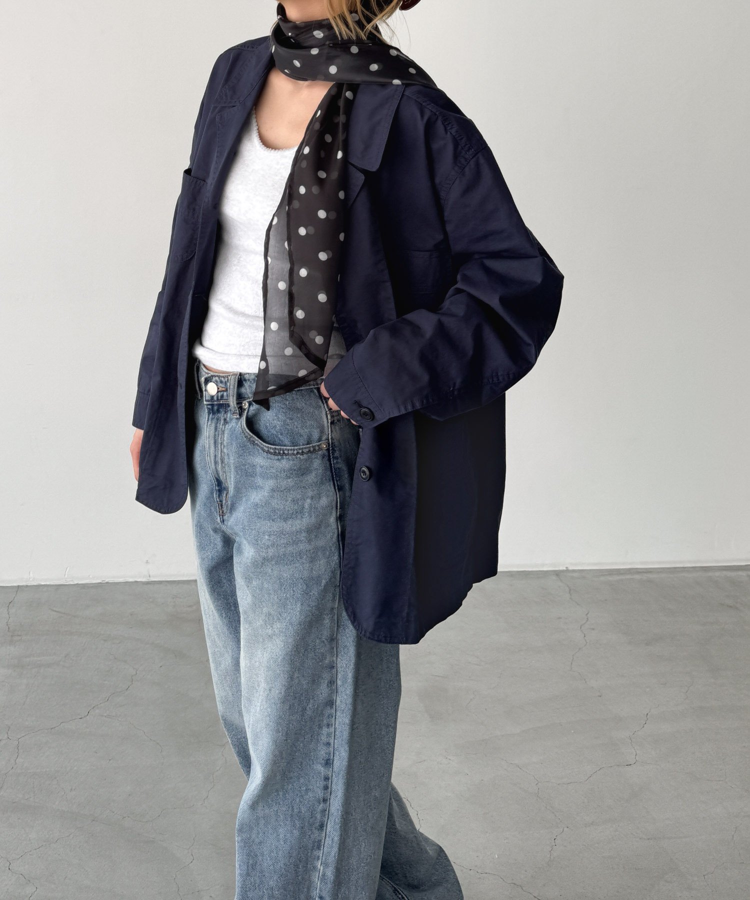 【キャナルジーン/CANAL JEAN】のHARING コットンオープンカラージャケット インテリア・キッズ・メンズ・レディースファッション・服の通販 founy(ファウニー) 　ファッション　Fashion　レディースファッション　Fashion for Women　アウター　Coat / Outerwear Collection　レディースジャケット・軽アウター　Jackets　おすすめ　Recommended / Our Picks　キャミワンピース　Cami Dress, Slip Dress　フロント　Front, Front Design　ポケット　Pocket, Pocket Detail　ロング　Long, Long-Length　ネイビー|ID: prp329100004983176 ipo3291000000037330622