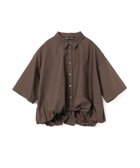 【マーコート/MARcourt】のmizuiro ind ハーフスリーブバルーンシャツ 大人の最旬トレンドファッション＆コーディネート founy(ファウニー) ファッション Fashion レディースファッション Fashion for Women トップス・カットソー Cut & Sew Tops シャツ・ブラウス・オフィスカジュアル Elegant Blouses & Button-Ups ギンガム Gingham, Gingham Fabric シンプル Simple, Minimal ストライプ Stripe, Striped Pattern チェック Check, Plaid, Tartan バランス Balance, Style Balance バルーン Balloon, Balloon Silhouette ベーシック Basic, Essential ボトム Bottoms, Lower Wear ポケット Pocket, Pocket Detail レギュラー Regular, Standard Fit 人気 Popular, Best Seller 今季 This Season, Current Season 無地 Plain, Solid Color thumbnail ブラウン|ID: prp329100004983191 ipo3291000000037330717
