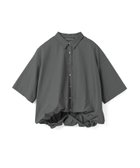 【マーコート/MARcourt】のmizuiro ind ハーフスリーブバルーンシャツ 大人の最旬トレンドファッション＆コーディネート founy(ファウニー) ファッション Fashion レディースファッション Fashion for Women トップス・カットソー Cut & Sew Tops シャツ・ブラウス・オフィスカジュアル Elegant Blouses & Button-Ups ギンガム Gingham, Gingham Fabric シンプル Simple, Minimal ストライプ Stripe, Striped Pattern チェック Check, Plaid, Tartan バランス Balance, Style Balance バルーン Balloon, Balloon Silhouette ベーシック Basic, Essential ボトム Bottoms, Lower Wear ポケット Pocket, Pocket Detail レギュラー Regular, Standard Fit 人気 Popular, Best Seller 今季 This Season, Current Season 無地 Plain, Solid Color thumbnail ダークグレー|ID: prp329100004983191 ipo3291000000037330718