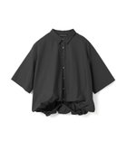 【マーコート/MARcourt】のmizuiro ind ハーフスリーブバルーンシャツ 大人の最旬トレンドファッション＆コーディネート founy(ファウニー) ファッション Fashion レディースファッション Fashion for Women トップス・カットソー Cut & Sew Tops シャツ・ブラウス・オフィスカジュアル Elegant Blouses & Button-Ups ギンガム Gingham, Gingham Fabric シンプル Simple, Minimal ストライプ Stripe, Striped Pattern チェック Check, Plaid, Tartan バランス Balance, Style Balance バルーン Balloon, Balloon Silhouette ベーシック Basic, Essential ボトム Bottoms, Lower Wear ポケット Pocket, Pocket Detail レギュラー Regular, Standard Fit 人気 Popular, Best Seller 今季 This Season, Current Season 無地 Plain, Solid Color thumbnail ブラック|ID: prp329100004983191 ipo3291000000037330719