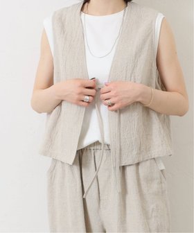 【ジャーナルスタンダード ラックス/journal standard luxe】 リネンキャンバス ノットベスト大人の最旬トレンドファッション＆コーディネート founy(ファウニー) ファッション Fashion レディースファッション Fashion for Women アウター Coat / Outerwear Collection トップス・カットソー Cut & Sew Tops ベスト&ジレ / 重ね着スタイル Vests & Gilets 2026年 2026 2026春夏・S/S Spring/Summer 2026 SS26 キャンバス Canvas, Canvas Fabric ショート Short, Short Length シンプル Simple, Minimal スマート Smart, Elegant タンク Tank Top, Sleeveless Top フロント Front, Front Design ベスト Vest, Waistcoat リネン Linen, Linen Fabric ワッシャー Washer, Crinkled Finish |ID:prp329100004983192