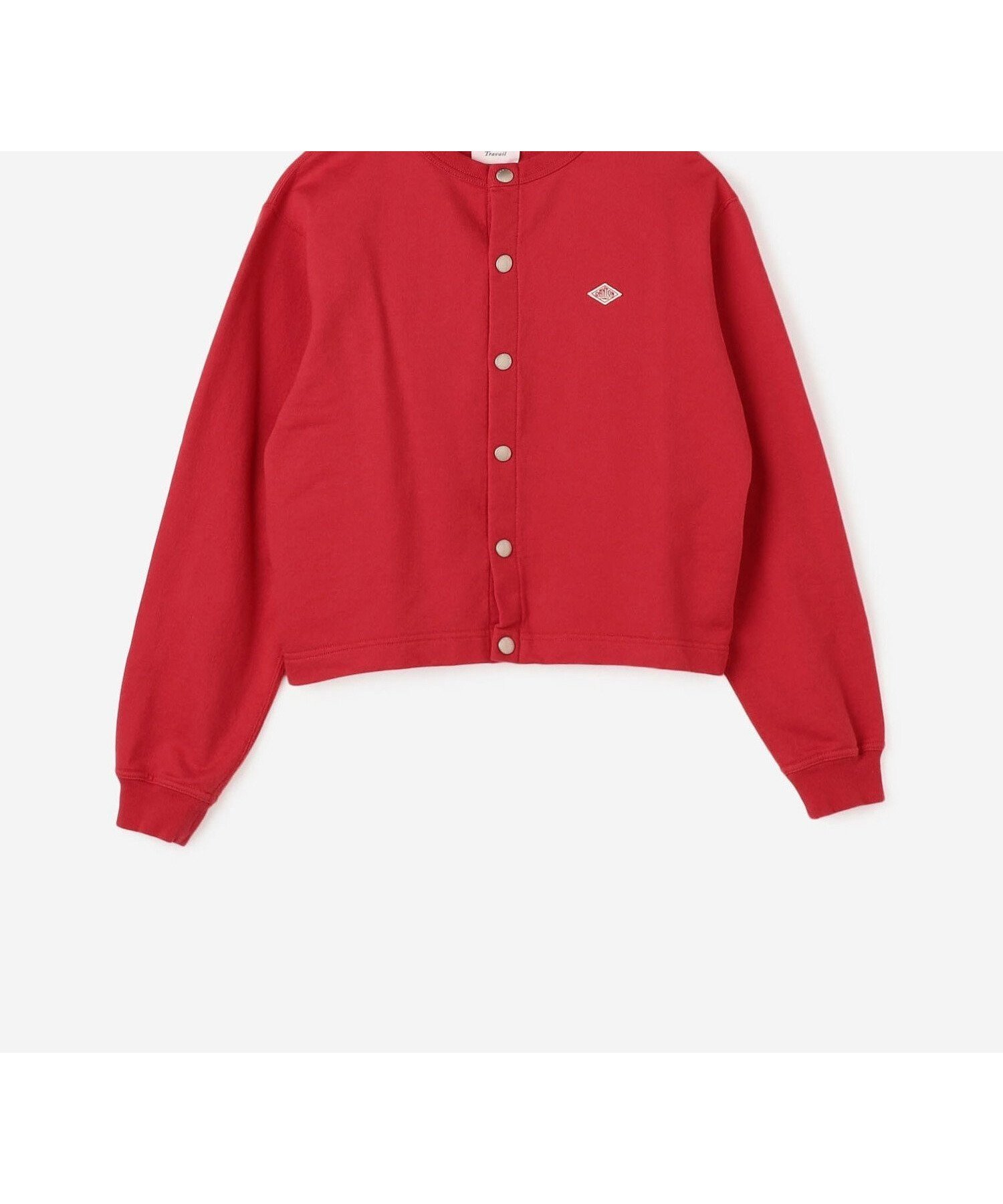【ビショップ/Bshop】のコットンテリー クルーネックカーディガン WOMEN インテリア・キッズ・メンズ・レディースファッション・服の通販 founy(ファウニー) 　ファッション　Fashion　レディースファッション　Fashion for Women　トップス・カットソー　Cut & Sew Tops　カーディガン・羽織り　Layered Style Cardigans　カーディガン　Cardigan, Knitwear　ショルダー　Shoulder, Shoulder Strap　ショート　Short, Short Length　ドット　Polka Dot, Dot Pattern　ドロップ　Drop Shoulder, Dropped Style　フランス　France, French　ワーク　Workwear, Utility Style　エレガント 上品　Elegant　RED|ID: prp329100004983193 ipo3291000000037330727