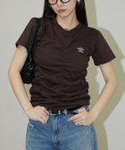 【フリークスストア/FREAK'S STORE】の別注 ワンポイント 刺繍 ギャザー Tシャツ 限定展開 大人の最旬トレンドファッション＆コーディネート founy(ファウニー) ファッション Fashion レディースファッション Fashion for Women トップス・カットソー Cut & Sew Tops シャツ・ブラウス・オフィスカジュアル Elegant Blouses & Button-Ups ロングTシャツ・Tシャツ Longline T-Shirts & Tees 2026年 2026 2026春夏・S/S Spring/Summer 2026 SS26 ギャザー Gathered, Ruffled コンパクト Compact, Small Size シンプル Simple, Minimal スペシャル Special, Limited Edition トレンド Trend, Trending Now フロント Front, Front Design ボトム Bottoms, Lower Wear ワイド Wide, Wide Fit ワンポイント One Point, Statement Accent 別注 Limited Edition, Custom Order 夏 Summer S/S・春夏 SS, Spring/Summer, Warm Season thumbnail ブラウン|ID: prp329100004983196 ipo3291000000037330748
