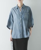 【アーバンリサーチ/URBAN RESEARCH】のハーフスリーブシアーデニムシャツ 大人の最旬トレンドファッション＆コーディネート founy(ファウニー) ファッション Fashion レディースファッション Fashion for Women トップス・カットソー Cut & Sew Tops シャツ・ブラウス・オフィスカジュアル Elegant Blouses & Button-Ups 今季 This Season, Current Season シアー Sheer, See-Through スリーブ Sleeve, Long Sleeve / Short Sleeve デニム Denim, Jeans Material ハーフ Half, Half-Length バランス Balance, Style Balance ラウンド Round, Round Neck S/S・春夏 SS, Spring/Summer, Warm Season 夏 Summer エレガント 上品 Elegant 2026年 2026 2026春夏・S/S Spring/Summer 2026 SS26 thumbnail ブルー系その他|ID: prp329100004983199 ipo3291000000037330764