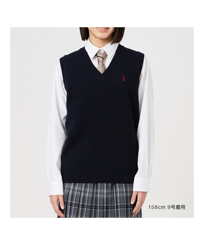 【イーストボーイ/EASTBOY】のベスト 綿 7G ニット 通学 女子 制服 学生服 中学生 高校生 スクール インテリア・キッズ・メンズ・レディースファッション・服の通販 founy(ファウニー) https://founy.com/ ファッション Fashion レディースファッション Fashion for Women アウター Coat / Outerwear Collection トップス・カットソー Cut & Sew Tops ニット Knit Tops & Sweaters ベスト&ジレ / 重ね着スタイル Vests & Gilets インナー Innerwear タンブラー Tumbler, Travel Mug バランス Balance, Style Balance ベスト Vest, Waistcoat ポケット Pocket, Pocket Detail リボン Ribbon, Bow おすすめ Recommended / Our Picks |ID: prp329100004983203 ipo3291000000037330775