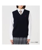 【イーストボーイ/EASTBOY】のベスト 綿 7G ニット 通学 女子 制服 学生服 中学生 高校生 スクール ネイビー×レッド|ID: prp329100004983203 ipo3291000000037330776