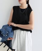【アンドミー/andme】のコットン 天竺 ノースリーブ トップス Tシャツ 大人の最旬トレンドファッション＆コーディネート founy(ファウニー) ファッション Fashion レディースファッション Fashion for Women トップス・カットソー Cut & Sew Tops キャミソール&ノースリーブ Camisoles & Sleeveless Tops シャツ・ブラウス・オフィスカジュアル Elegant Blouses & Button-Ups ロングTシャツ・Tシャツ Longline T-Shirts & Tees コンパクト Compact, Small Size サロペ Salopette, Salopette Dress ジャケット Jacket, Outerwear ノースリーブ Sleeveless, No-Sleeve ベーシック Basic, Essential thumbnail ブラック|ID: prp329100004983209 ipo3291000000037330809