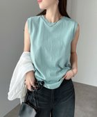 【アンドミー/andme】のコットン 天竺 ノースリーブ トップス Tシャツ 大人の最旬トレンドファッション＆コーディネート founy(ファウニー) ファッション Fashion レディースファッション Fashion for Women トップス・カットソー Cut & Sew Tops キャミソール&ノースリーブ Camisoles & Sleeveless Tops シャツ・ブラウス・オフィスカジュアル Elegant Blouses & Button-Ups ロングTシャツ・Tシャツ Longline T-Shirts & Tees コンパクト Compact, Small Size サロペ Salopette, Salopette Dress ジャケット Jacket, Outerwear ノースリーブ Sleeveless, No-Sleeve ベーシック Basic, Essential thumbnail ライトグリーン|ID: prp329100004983209 ipo3291000000037330818