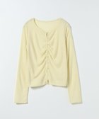 【ジーナシス/JEANASiS】のシアーリブカットギャザーカーディガン 大人の最旬トレンドファッション＆コーディネート founy(ファウニー) ファッション Fashion レディースファッション Fashion for Women トップス・カットソー Cut & Sew Tops カーディガン・羽織り Layered Style Cardigans おすすめ Recommended / Our Picks カットソー Cut and Sewn Top カーディガン Cardigan, Knitwear キャミ Camisole, Cami Top ギャザー Gathered, Ruffled コンパクト Compact, Small Size シアー Sheer, See-Through デニム Denim, Jeans Material トレンド Trend, Trending Now ボトム Bottoms, Lower Wear ミリタリー Military, Army Style レース Lace, Lace Fabric 夏 Summer 羽織 Haori, Light Jacket thumbnail ライトイエロー|ID: prp329100004983210 ipo3291000000037330825