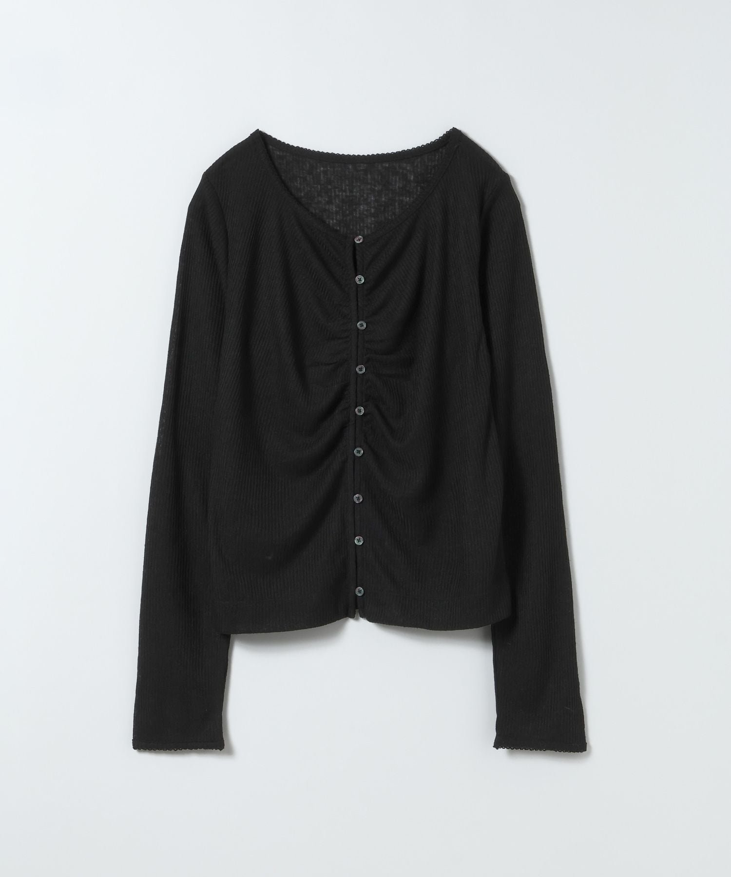 【ジーナシス/JEANASiS】のシアーリブカットギャザーカーディガン インテリア・キッズ・メンズ・レディースファッション・服の通販 founy(ファウニー) 　ファッション　Fashion　レディースファッション　Fashion for Women　トップス・カットソー　Cut & Sew Tops　カーディガン・羽織り　Layered Style Cardigans　おすすめ　Recommended / Our Picks　カットソー　Cut and Sewn Top　カーディガン　Cardigan, Knitwear　キャミ　Camisole, Cami Top　ギャザー　Gathered, Ruffled　コンパクト　Compact, Small Size　シアー　Sheer, See-Through　デニム　Denim, Jeans Material　トレンド　Trend, Trending Now　ボトム　Bottoms, Lower Wear　ミリタリー　Military, Army Style　レース　Lace, Lace Fabric　夏　Summer　羽織　Haori, Light Jacket　ブラック|ID: prp329100004983210 ipo3291000000037330827