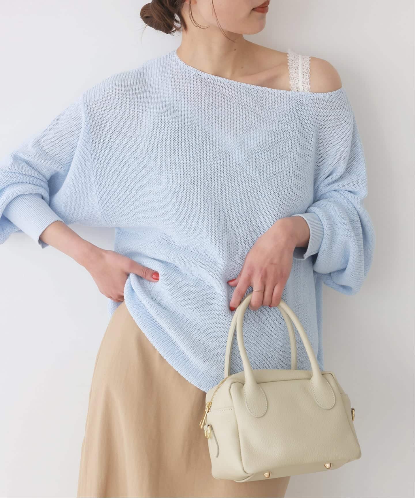 【スローブ イエナ/SLOBE IENA】の《追加》リネン混畦ニット インテリア・キッズ・メンズ・レディースファッション・服の通販 founy(ファウニー) 　ファッション　Fashion　レディースファッション　Fashion for Women　トップス・カットソー　Cut & Sew Tops　ニット　Knit Tops & Sweaters　2026年　2026　2026春夏・S/S　Spring/Summer 2026 SS26　リネン　Linen, Linen Fabric　人気　Popular, Best Seller　サックスブルー|ID: prp329100004983214 ipo3291000000037330844