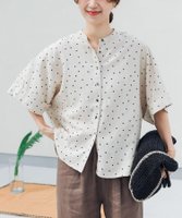 【アーバンリサーチ ドアーズ/URBAN RESEARCH DOORS】のリネンリヨセルドットドルマンシャツ 大人の最旬トレンドファッション＆コーディネート founy(ファウニー) ファッション Fashion レディースファッション Fashion for Women トップス・カットソー Cut & Sew Tops シャツ・ブラウス・オフィスカジュアル Elegant Blouses & Button-Ups 2026年 2026 2026春夏・S/S Spring/Summer 2026 SS26 ドット Polka Dot, Dot Pattern ミックス Mix, Mixed Style ランダム Random, Irregular リネン Linen, Linen Fabric リラックス Relax, Relaxed Fit ロング Long, Long-Length 夏 Summer S/S・春夏 SS, Spring/Summer, Warm Season |ID:prp329100004983219