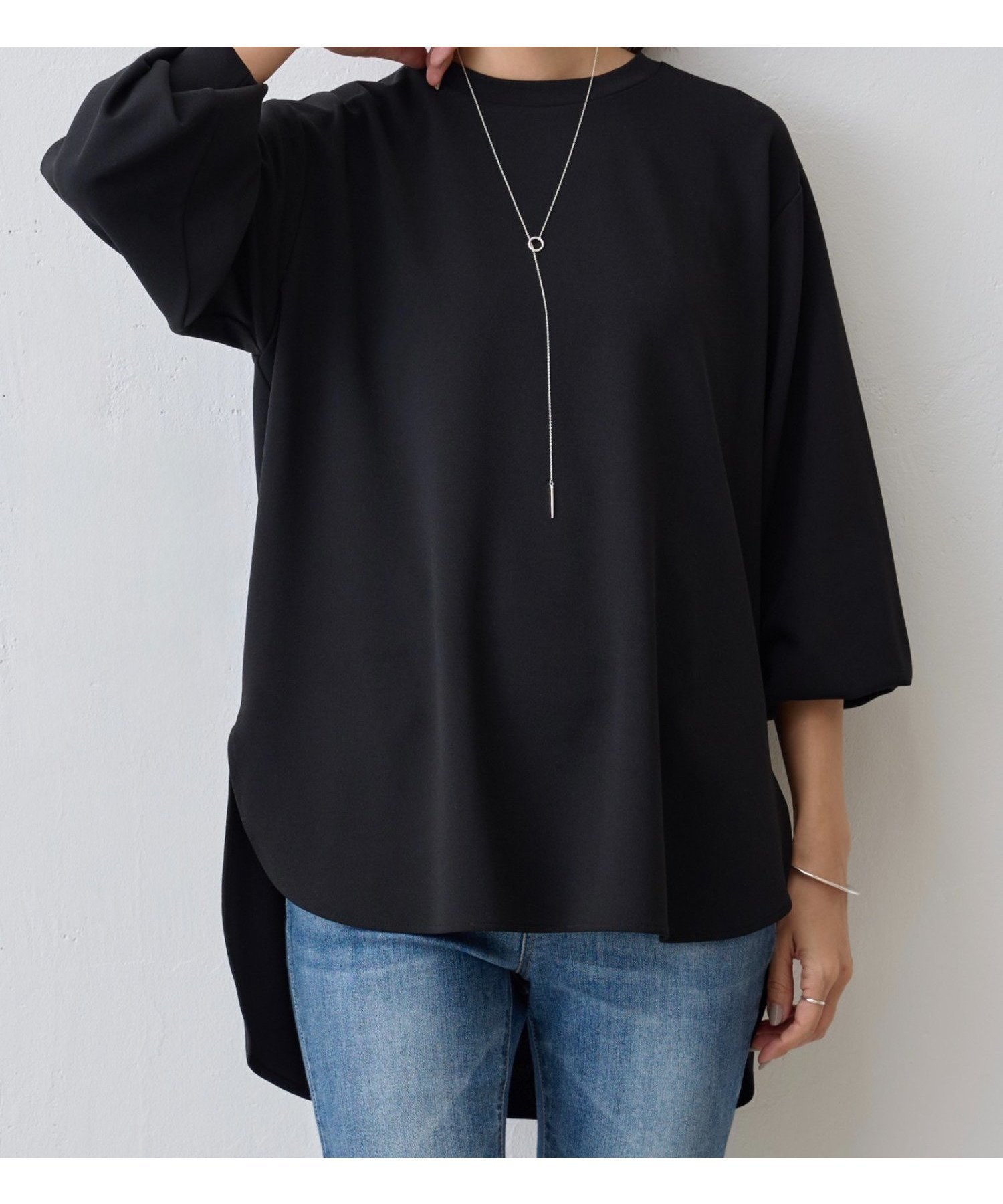 【ビアズリー/BEARDSLEY】のTブラウス インテリア・キッズ・メンズ・レディースファッション・服の通販 founy(ファウニー) 　ファッション　Fashion　レディースファッション　Fashion for Women　トップス・カットソー　Cut & Sew Tops　シャツ・ブラウス・オフィスカジュアル　Elegant Blouses & Button-Ups　インナー　Innerwear　春　Spring　カットソー　Cut and Sewn Top　ショート　Short, Short Length　シンプル　Simple, Minimal　ジャケット　Jacket, Outerwear　ストレッチ　Stretch, Stretchy Fabric　スニーカー　Sneakers, Trainers　スリット　Slit, Slit Detail　デニム　Denim, Jeans Material　ベスト　Vest, Waistcoat　ベーシック　Basic, Essential　ヨーク　Yoke, Yoke Design　楽ちん　Easy Fit, Comfortable　A/W・秋冬　Autumn/Winter　おすすめ　Recommended / Our Picks　エレガント 上品　Elegant　ブラック|ID: prp329100004983221 ipo3291000000037330878