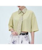 【ハレ/HARE】のパーツツキネクタイシャツ 大人の最旬トレンドファッション＆コーディネート founy(ファウニー) ファッション Fashion レディースファッション Fashion for Women トップス・カットソー Cut & Sew Tops シャツ・ブラウス・オフィスカジュアル Elegant Blouses & Button-Ups ウェーブ Wavy Pattern ショート Short, Short Length シンプル Simple, Minimal ストレート Straight, Straight Cut スラックス Slacks, Dress Pants スリーブ Sleeve, Long Sleeve / Short Sleeve フェミニン Feminine, Girly プリーツ Pleats, Pleated ルーズ Loose, Oversized ワイド Wide, Wide Fit エレガント 上品 Elegant 夏 Summer thumbnail イエロー60|ID: prp329100004983230 ipo3291000000037330927