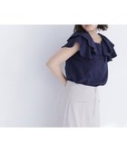 【ナチュラル ビューティー ベーシック/NATURAL BEAUTY BASIC】のスクエアネックフリルブラウス 大人の最旬トレンドファッション＆コーディネート founy(ファウニー) ファッション Fashion レディースファッション Fashion for Women トップス・カットソー Cut & Sew Tops シャツ・ブラウス・オフィスカジュアル Elegant Blouses & Button-Ups シンプル Simple, Minimal スクエア Square, Square Shape デコルテ Décolleté, Neckline フェミニン Feminine, Girly フリル Frill, Ruffle ボトム Bottoms, Lower Wear thumbnail ネイビー|ID: prp329100004983232 ipo3291000000037330941