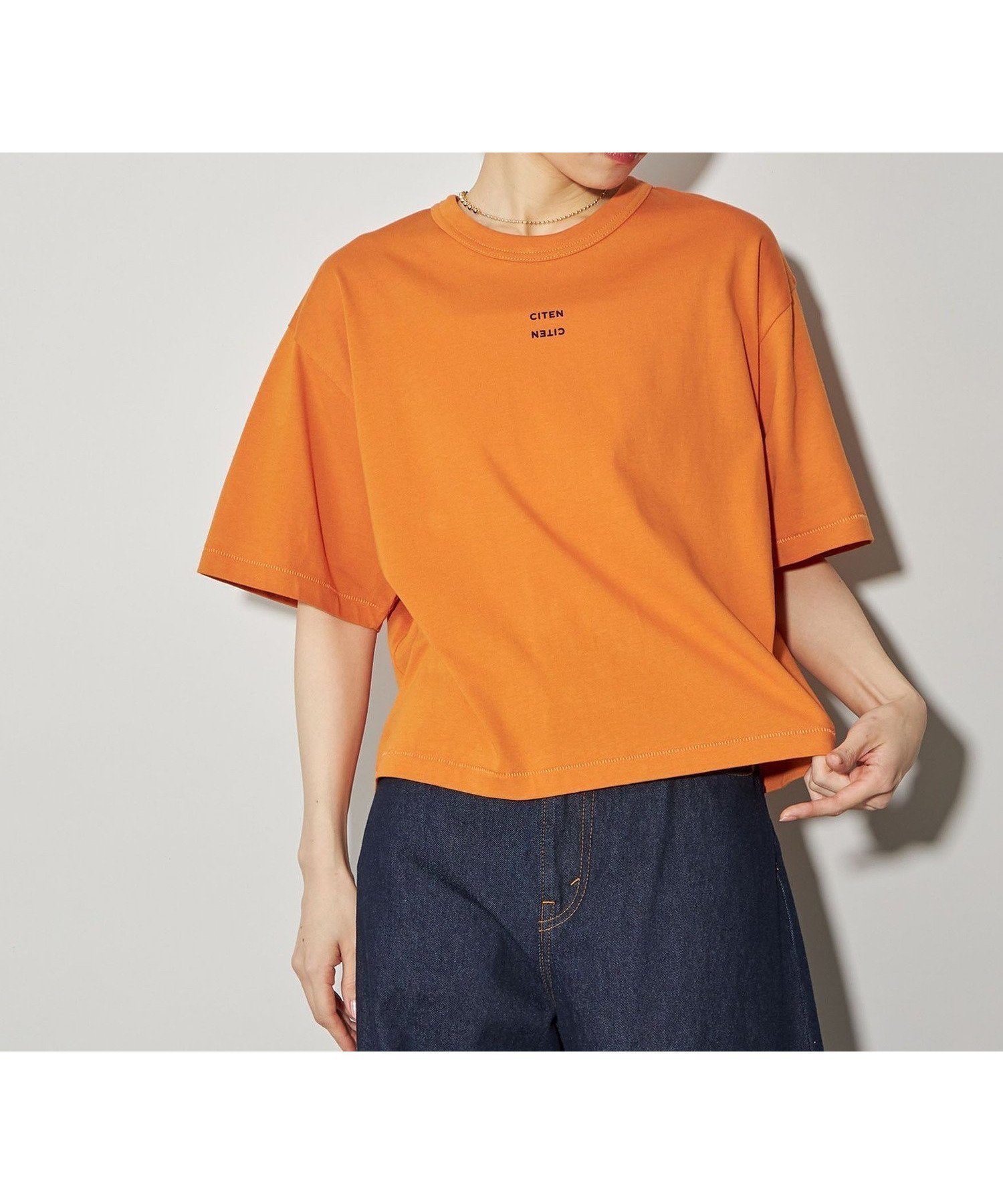 【シテン/CITEN】のCITEN ボクシー フィット Tシャツ インテリア・キッズ・メンズ・レディースファッション・服の通販 founy(ファウニー) 　ファッション　Fashion　レディースファッション　Fashion for Women　トップス・カットソー　Cut & Sew Tops　シャツ・ブラウス・オフィスカジュアル　Elegant Blouses & Button-Ups　ロングTシャツ・Tシャツ　Longline T-Shirts & Tees　インナー　Innerwear　カットソー　Cut and Sewn Top　コンパクト　Compact, Small Size　シンプル　Simple, Minimal　バランス　Balance, Style Balance　ビスチェ　Bustier, Corset Top　フィット　Fit, Slim Fit　ベスト　Vest, Waistcoat　ベーシック　Basic, Essential　ボックス　Boxy, Box Shape　ルーズ　Loose, Oversized　A/W・秋冬　Autumn/Winter　夏　Summer　ORANGE|ID: prp329100004983233 ipo3291000000037330948