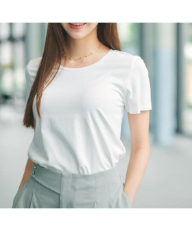 【インデックス/INDEX】の【UVケア/接触冷感/吸水速乾】薄手なのに透けにくい!ベーシックTシャツ《洗濯機OK/S~3L/6col》 大人の最旬トレンドファッション＆コーディネート founy(ファウニー) ファッション Fashion レディースファッション Fashion for Women トップス・カットソー Cut & Sew Tops シャツ・ブラウス・オフィスカジュアル Elegant Blouses & Button-Ups ロングTシャツ・Tシャツ Longline T-Shirts & Tees インナー Innerwear 吸水 Absorbent, Quick-Dry ジャケット Jacket, Outerwear スマート Smart, Elegant フィット Fit, Slim Fit ベーシック Basic, Essential ラウンド Round, Round Neck 夏 Summer ビジネス 仕事 通勤 Business / Work / Commuting |ID:prp329100004983234