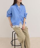【フレディ&グロスター/FREDY&GLOSTER】の汗染み軽減加工シャツブルゾン サックス|ID: prp329100004983237 ipo3291000000037330975