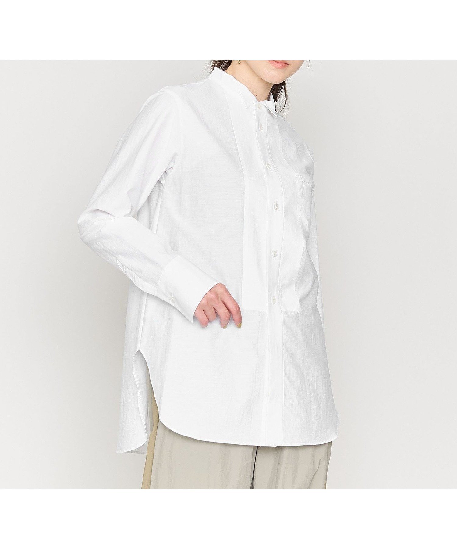 【ユナイテッドアローズ/UNITED ARROWS】のASTRAET ブザム ウィングカラーシャツ インテリア・キッズ・メンズ・レディースファッション・服の通販 founy(ファウニー) 　ファッション　Fashion　レディースファッション　Fashion for Women　トップス・カットソー　Cut & Sew Tops　シャツ・ブラウス・オフィスカジュアル　Elegant Blouses & Button-Ups　シンプル　Simple, Minimal　ジャケット　Jacket, Outerwear　デニム　Denim, Jeans Material　マニッシュ　Mannish, Boyish　アウトレット　Outlet / Clearance　おすすめ　Recommended / Our Picks　エレガント 上品　Elegant　WHITE|ID: prp329100004983239 ipo3291000000037330980